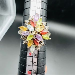 Ross Simons Gold Over 925 Sterling Silver Multi GemStone Ring Womens Size 8